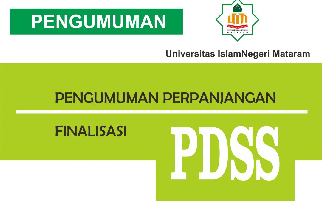 PENGUMUMAN PERPANJANGAN FINALISASI PDSS