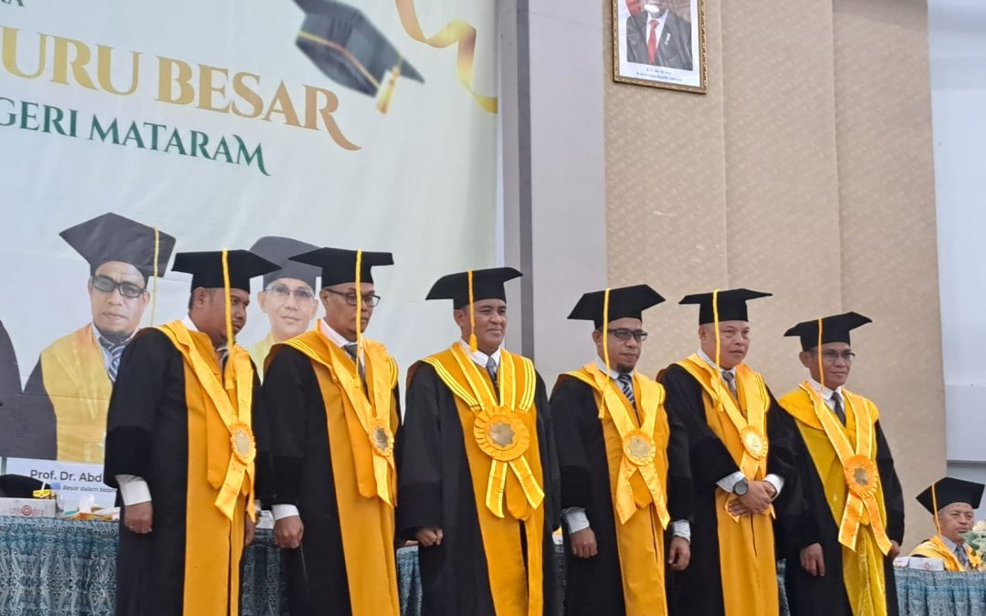 Tingkatkan Kualitas Keilmuan, Rektor UIN Mataram Kembali Kukuhkan Lima Guru Besar Baru