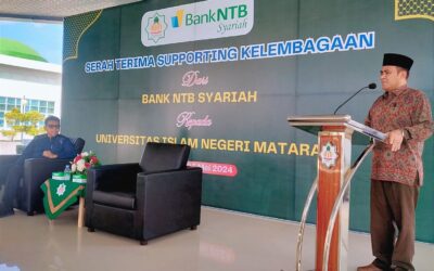 REKTOR UIN MATARAM TERIMA SUPPORTING KELEMBAGAAN DARI BANK NTB SYARIAH