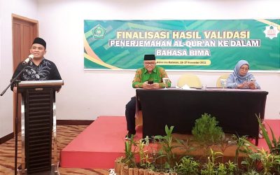 PELUNCURAN TERJEMAHAN AL-QUR’AN DALAM BAHASA BIMA: SINERGI UIN MATARAM DENGAN PUSLITBANG KHAZANAH LEKTUR, KEAGAMAAN, DAN PENATAAN ORGANISASI KEMENTERIAN AGAMA RI