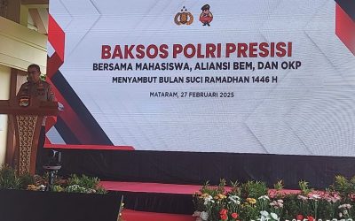 SAMBUT RAMADHAN, POLDA NTB GELAR BAKSOS POLRI PRESISI