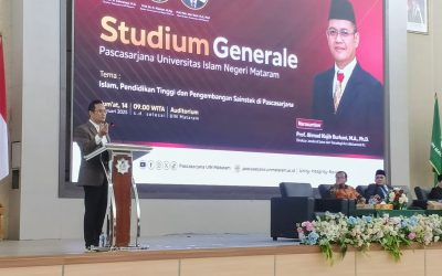STUDIUM GENERALE PASCASARJANA UIN MATARAM HADIRKAN DIREKTUR JENDERAL SAINS DAN TEKNOLOGI KEMENDIKTISAINTEK RI