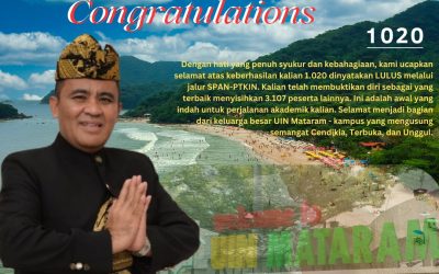 PENGUMUMAN KELULUSAN SPAN-PTKIN 2025 : 1.020 CALON MAHASISWA TERBAIK SABET KUOTA UIN MATARAM