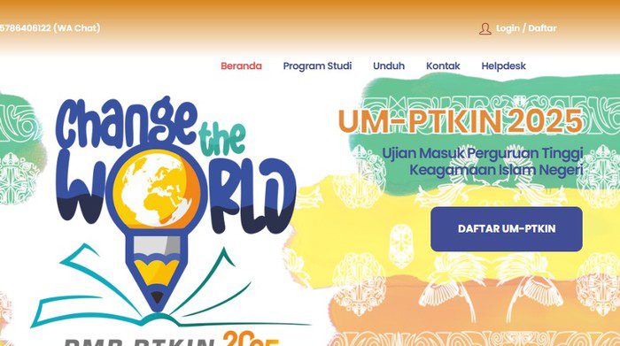 PENGUMUMAN PERUBAHAN JADWAL UM-PTKIN 2025