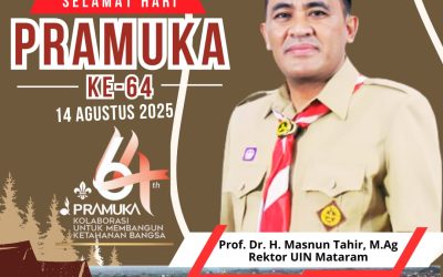HARI PRAMUKA KE-64: REKTOR UIN MATARAM SERUKAN SINERGI, INOVASI, DAN PERSATUAN