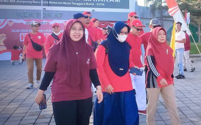 KETUA DWP UIN MATARAM KERAHKAN PENGURUS IKUTI GERAK JALAN KERUKUNAN SEMARAK HUT RI KE-80