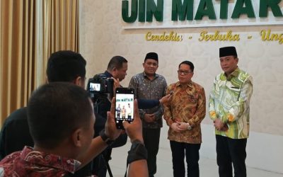 DUA KALI KUNJUNGAN SEKJEN KEMENAG RI : UIN MATARAM DIAPRESIASI SEBAGAI KAMPUS YANG TERUS BERTUMBUH