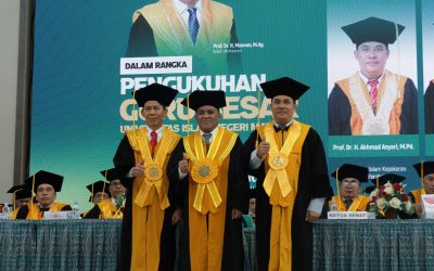 UIN MATARAM KUKUHKAN DUA GURU BESAR BIDANG MEDIA DAN STRATEGI PEMBELAJARAN