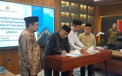 REKTOR UIN MATARAM PROF. DR. H. MASNUN TAHIR TEKEN MOU DENGAN KEMENHAJ UNTUK SERTIFIKASI PEMBIMBING IBADAH HAJI DAN UMRAH
