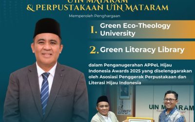PERPUSTAKAAN UIN MATARAM RAIH APPEL HIJAU 2025, REKTOR TEGASKAN KOMITMEN LITERASI HIJAU
