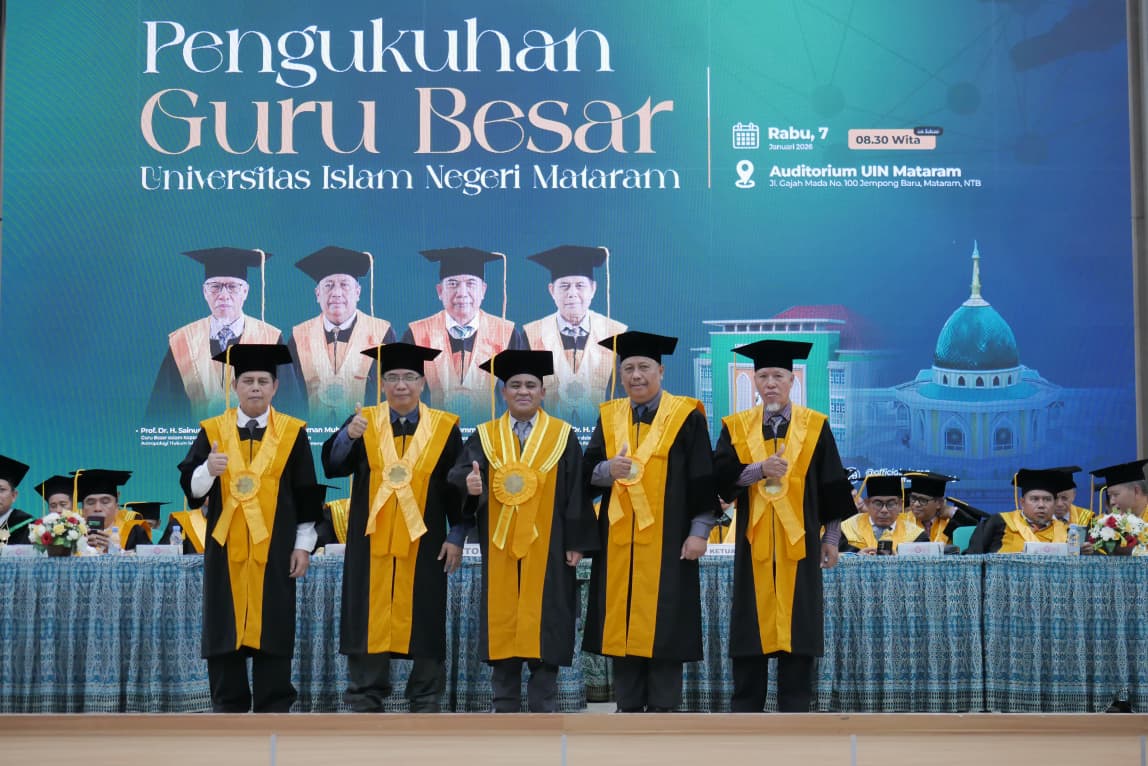 UIN Mataram Kukuhkan Empat Guru Besar Baru