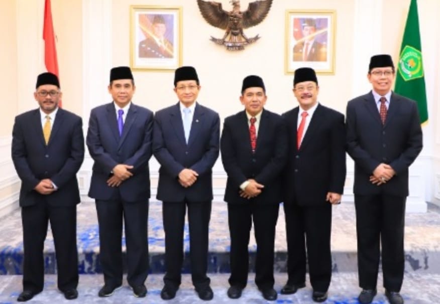 MENTERI AGAMA PROF. DR. KH. NASARUDDIN UMAR, M.A. LANTIK LIMA REKTOR PTKI: KETUA FORUM REKTOR PTKIN INDONESIA TEGASKAN KOMITMEN TRANSFORMASI PTKIN